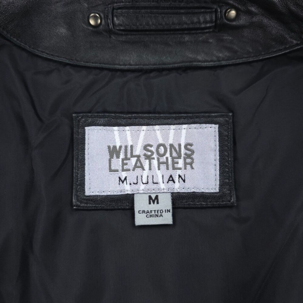 VINTAGE Wilsons Leather Button Down Jacket Minima… - image 2